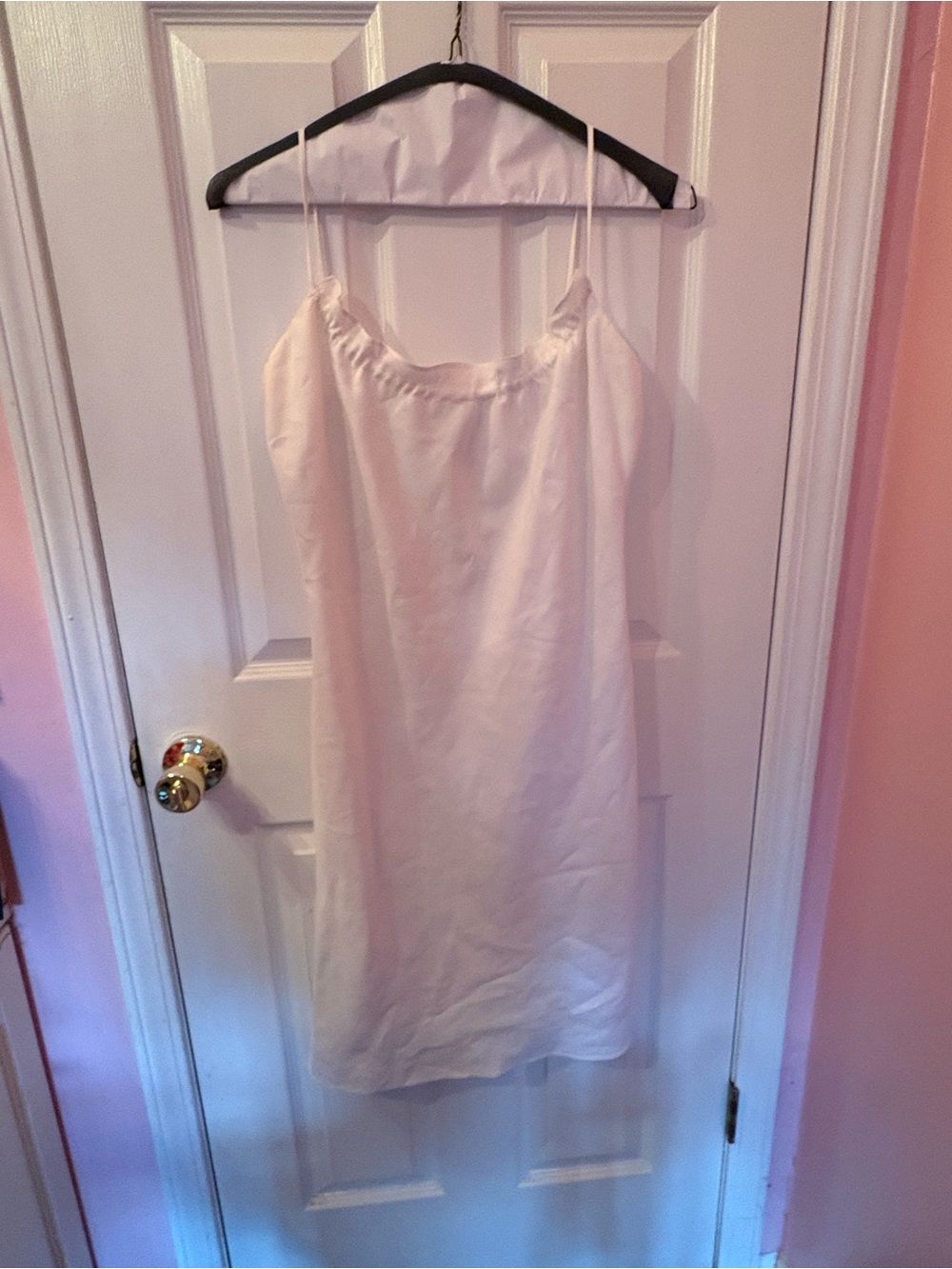Classic White Slip Dress — Women's Lightweight Linen Dress